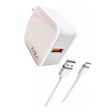 Cargador Celular Carga Rapida 3a 27w 9v C/ Cable Usb Tipo C