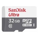 Memoria Micro Sd Hc  32gb Sandisk Cl10 C/adaptador 100 Mb/s