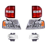 Faros + Nieblas + Calaveras (6 Piezas) Lobo 2004-2008 Depo