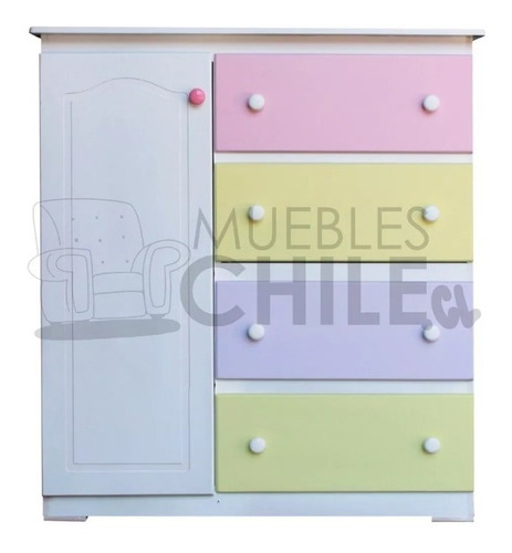 Cajonera Comoda Closet Infantil Niña Colores / Muebles Chile