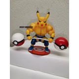 Figura Pokemon Pikachu Gym Gimnasio Musculoso Fitness Msi