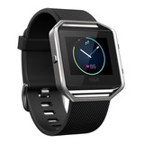 Smartwatch Fitbit Blaze 1.25  Caja  Plata, Malla  Negra De  Elastómero Flexible Y Acero Inoxidable Quirúrgico