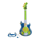 Guitarra Infantil Rock Star Azul - Óculos C/ Microfone- Zoop