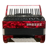 Acordeon Cromatico Hohner Bravo Iii, 37t, 96b, Rojo A16732