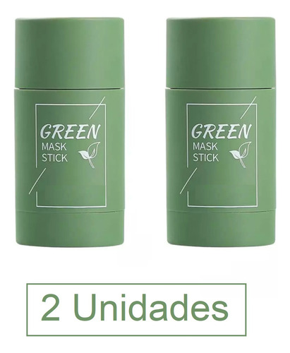 2x Green Mask Stick Tira Acne Espinhas Limpa Pele E Hidrata