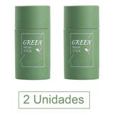 2x Green Mask Stick Tira Acne Espinhas Limpa Pele E Hidrata