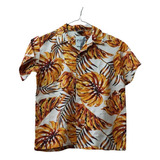 Camisa De Fibrana Hawaiana De Niños,mang.cortas T4 A 16