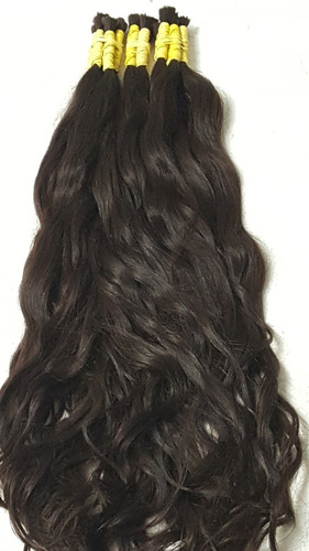 Aplique Cabelo Humano Megahair Ondulado 60/65cm -150 Gr