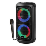 Parlante Karaoke Mlab Colorfeel Bass Rgb Con Micrófono 