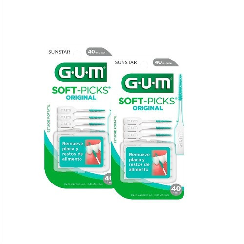 Gum Combo X2 Soft-picks Palillos Interdentales Punta Hule