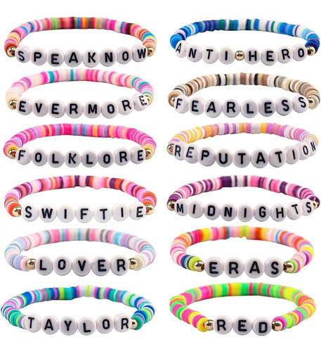 Pack 12 Pulseras De Taylor Swift 