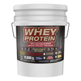 Whey Protein 11,000 Gr Cubeta 11 Kg Proteina De Leche Gca Sabor Fresas Con Crema