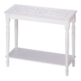 Mesa Consola Blanco Tallado Moderno.