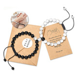 Pulseras De Pareja 2 Pcs Ajustables Con Imán Brazalete Amor