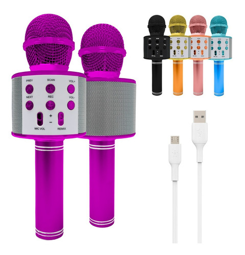 Microfono Karaoke Bluetooth Inalambrico Parlante Recargable