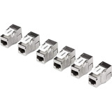 Paquete De 6 Unidades Keystone Jack Trendnet Cat6a Rj45 Blin