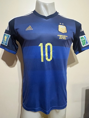 Camiseta Argentina Alemania Brasil 2014 Messi #10 Parches S