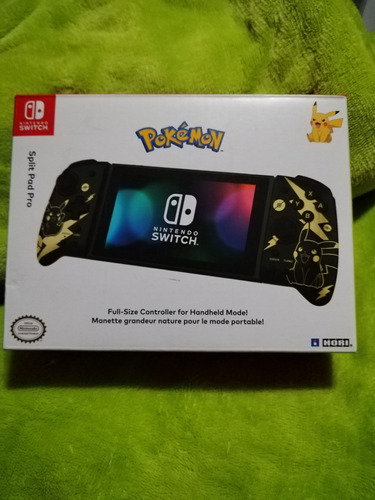 Control Hori Split Pad Pro Pokémon Pikachu Black & Gold