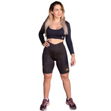 Bermuda Ciclista Feminina Com Forro Gel Short Bolso Pazani