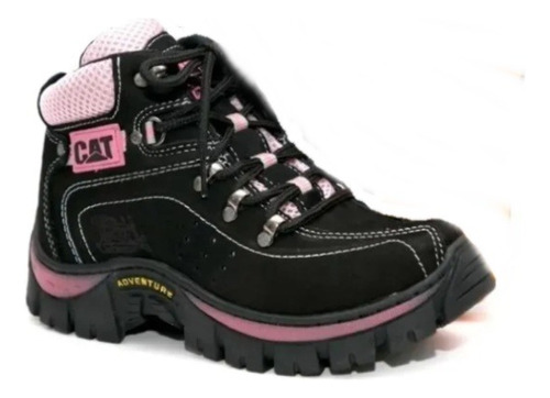 Bota Cat Couro Legitimo+palmilha Gel+bone Feminino Rf300