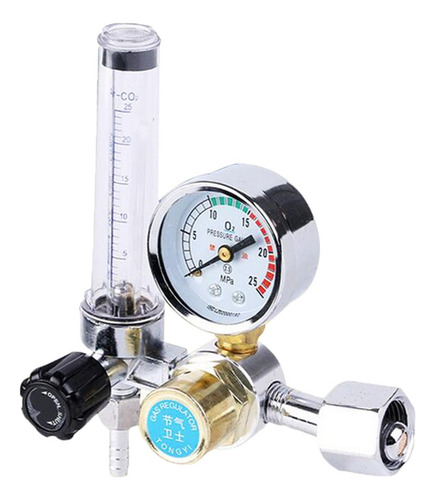 Regulador De Argón 0-25mpa Co2 Mig Tig Medidor De Flujo Gas