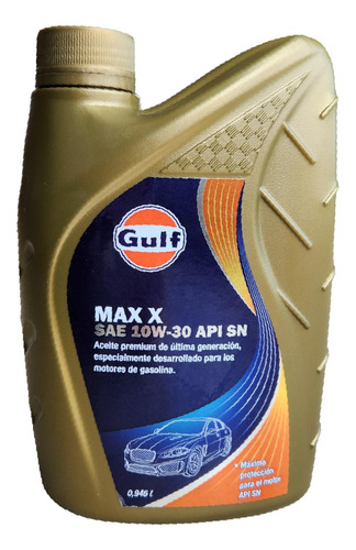 Aceite Para Motor Gulf Max X Sae 10w-30 Api Sn