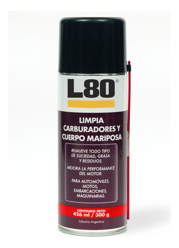 W80 Limpia Carburadores Y Cuerpo Mariposa En Aerosol 426ml 