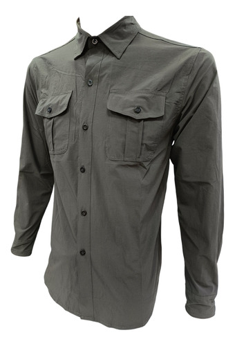 Camisa Hombre Outdoor Con Protecion Uv Trekking Ripstop