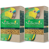 2 Nutrópica Papagaio Natural 600g Ração Extrusada Premium