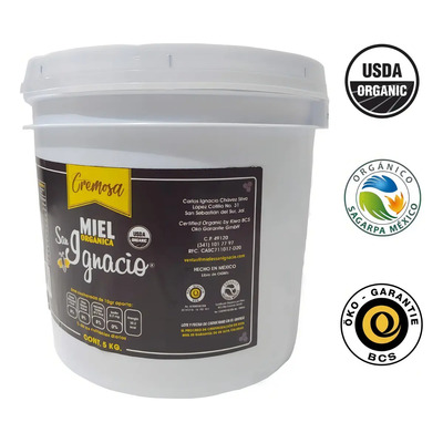 Miel Orgánica San Ignacio Cremosa (mantequilla) Cubeta 5kg | Meses sin interés