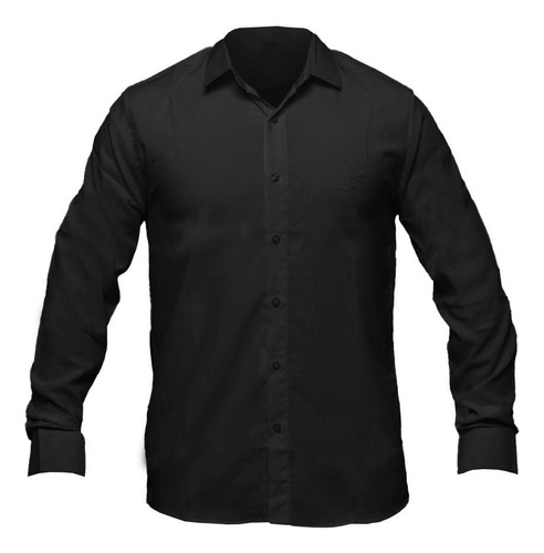 Camisa Masculina Social Micro Fibra Não Amassa Sem Bolso 