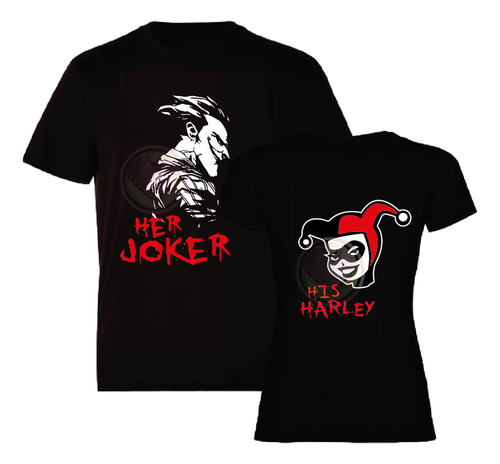 Paquete Playeras Joker Y Harl Quinn Parejas Novios