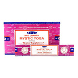 Sahumerios Satya Nag Champa - 12 Unidades Fragancia Mystic Yoga