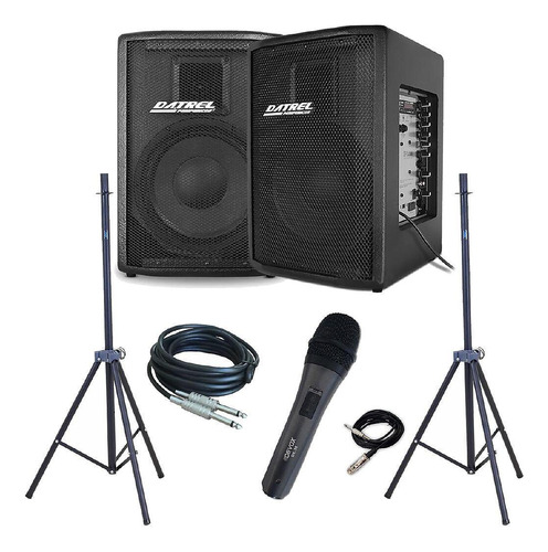 Kit Caixa Retorno Amplificado 12 Polegadas 500w + Tripé