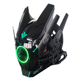 Máscara Cyberpunk Con Forma De Lámpara Redonda Verde, Diseño