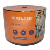 Dvd+r Dual Layer Printable Multilaser 8x 8.5gb Shrink 50 Un