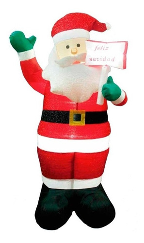 Figura Navideña Inflable Santa Claus Afelpado 2.4m Ml9166