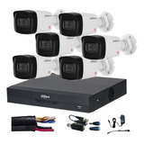 Kit 6 Cámaras 8mp 4k Bullet Audio  Dvr 4k Dahua Utp