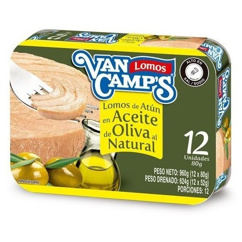 Atun Van Camps  Aceite Oliva 12 U / 80 G - L a $61