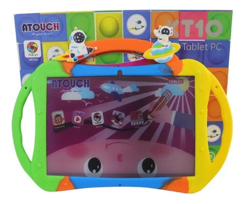 Tablet Atouch Kt10 Infantil Kids Memória 4gb/64gb Tela 10,1 