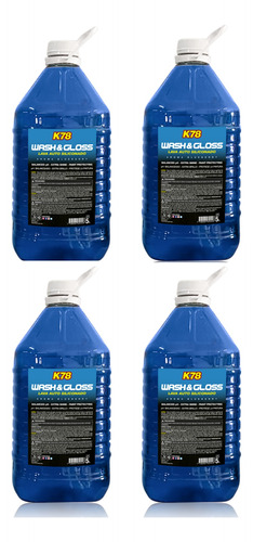 4 Shampoo Lava Auto Siliconado K78 Maximo Brillo 5 Lts X4 Un