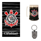 Kit Presente Corinthians Oficial- Caneca / Toalha / Chaveiro