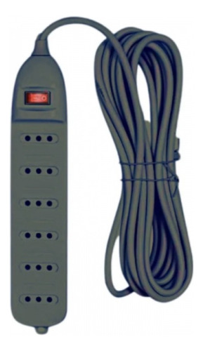 Alargador Electrico Zapatilla 6 Enchufes Cable 3 Metros 