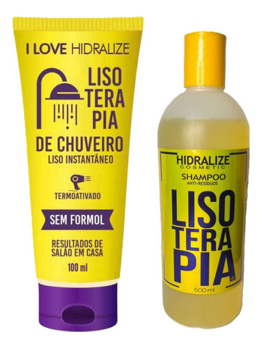  Lisoterapia De Chuveiro 100ml + Shampoo 500ml Hidralize