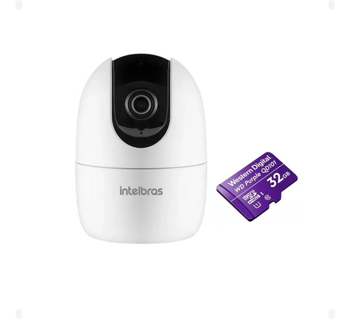 Câmera Im4 Wi-fi Full Hd 360° Intelbras + Micro Sd Wd Purple
