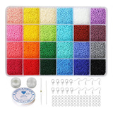 24 Pequeñas Perlas Artesanales Multicolores De 2 Mm Para Hac