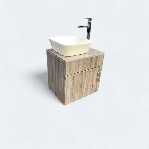 Kit Baño Gabinete Mueble Beig Empotrable  Lavabo+accesorios 