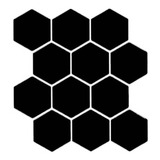 Ceramico Hexagonal Negro Autoadhesivo Muresco 16591
