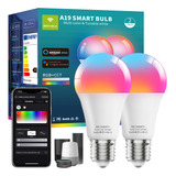 2 Focos Led Inteligentes Wifi Bombilla Con Alexa Google Home