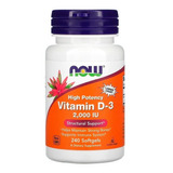 Suplemento En Cápsulas Blandas Now  Bone & Immune Health Vitamin D-3 2000 Iu Vitamina D3 En Pote 240 Un